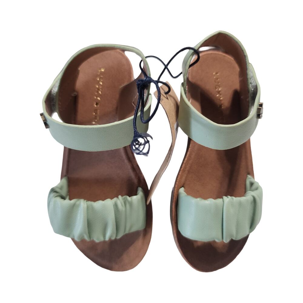 Copied - Lucky Brand Kids Grace YGS Strappy Sandals Cognac Sage Size 7 Youth NWT